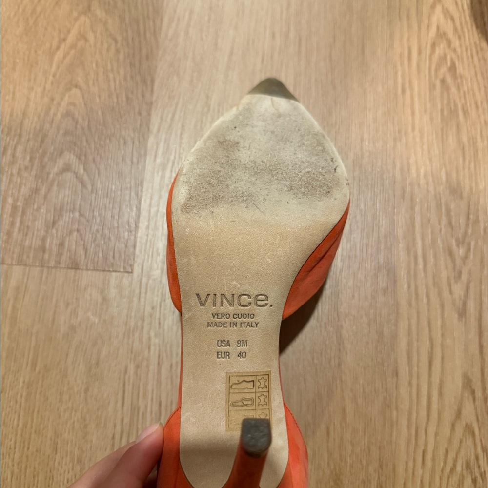 Vince Vibrant Orange Heels - Picture 3 of 3